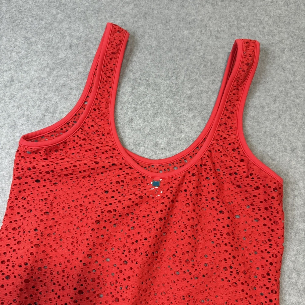 Wicked Weasel MICROMINIMUS Coral Eyelet Birthday Stretch Mini Swim Cover Dress M